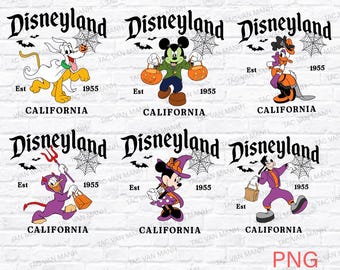 Custom Disneyland California PNG, Disneyland Est 1955 PNG, Mickey And Friends PNG, Disneyland png, cute disney png