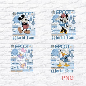 Custom Disneyy Epcot Png, Mouse And Friends Png, Family Trip 2024 Png, Magic Kingdom Png, Family Vacation, Retro Epcot Png