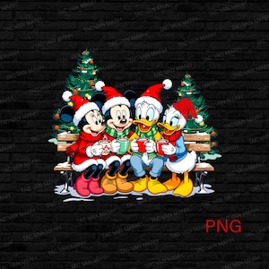 Mickey Mouse Christmas PNG, Family Trip Design Instant Download