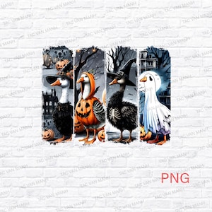 Ghost Goose Png, Halloween Goose PNG, Halloween Shirt, Autumn Png, Skeleton Goose, Halloween Sublimation Design, Pumpkin Goose Shirt Png