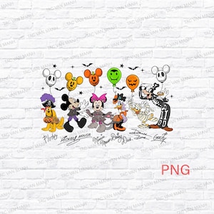 Halloween Mickey & Friends Pumpkin Png, Disney Matching Png, Spooky Season Png, Mickey&#39;s Not So Scary Png, Disneyland Balloons Png