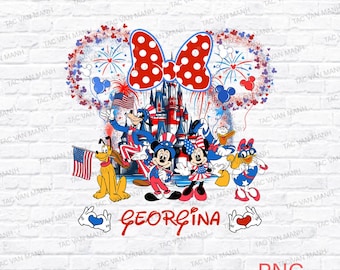 Custom Disney 4th Of July Png, Matching Mickey & Minnie Patriotic Png, Fourth of July Png, Independence Day Png