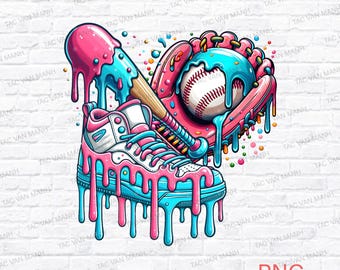 BASEBALL Drip PNG, Baseball Png, Baseball Shose Png,Baseball Mom, Sublimation, Ice Cream Drip, Baseball game day Png, Digital Download