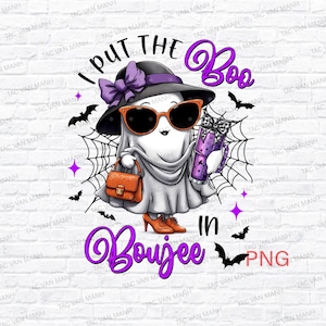 Puse el Boo en Boujee PNG, Coqueta Halloween PNG, Otoño PNG, Temporada Espeluznante PNG, Calabaza PNG, Mamá de Halloween PNG, Diseño de Sublimación