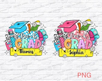 Custom Name Pre-k Graduate Png, Personalized Graduation Kindergarten png, 1st Grade Proud Parent, Custom Preschool Graduation
