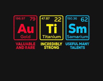 Autism Awareness Periodic Table PNG Trending , Autism Support png, Autism Aware png, Autism Periodic Table png design, Autism Periodic Table