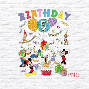 Personalized Mickey and Friends Birthday png, Disney Birthday Boy Girl, Disney Birthday Squad, Best Birthday Ever, Birthday Matching png