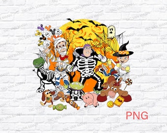Retro Toy Story Halloween PNG, Halloween Movie Ghost Png, Trick Or Treat Png, Fall Png Design, Halloween Png
