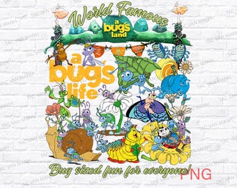 Disnyy A Bug's Life A Bug's Land Png, Disnylnd Ride Heimlich Flik Hopper Princess Atta Bug Png, Family Trip Tee Design, Magic Kingdom Png