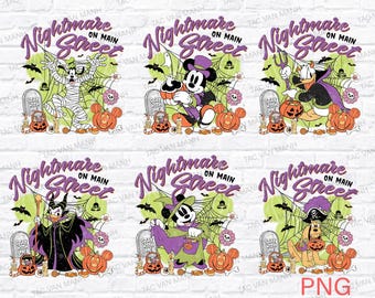 Custom Nightmare On Main Street Png, Halloween Mouse Png, Mouse Halloween Png, Spooky Vibes Png, Trick Or Treat Png Digital File