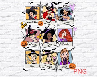 Halloween Princess Bundle Png, Spooky Vibes Png, Trick Or Treat Png, Princess Witch Png, Holiday Season Png, Trendy Halloween Png
