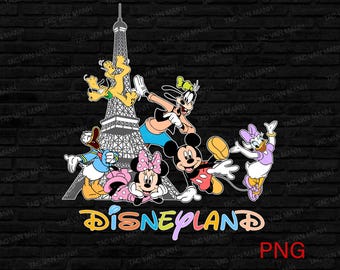 Mickey and Friends Paris Trip png, Disneyland Paris Family Vacation png, Family Matching Paris png, Disneyland Trip png