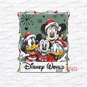 Mickey and Friends Christmas PNG, Family Trip Design Digital Download