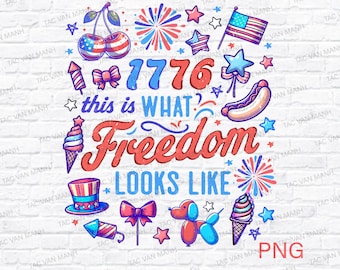 1776 So sieht Freiheit aus Png, 4. Juli Amerika Png, Vaterländischer Unabhängigkeitstag Png, Vintage USA Flagge Png, Retro Amerika
