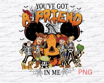 Toy Story Halloween Png, Halloween You've Got A Friend In Me Png, Trick Or Treat Png, Spooky Vibes Png, Toy Story Halloween Png