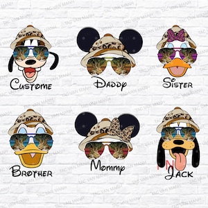 Gepersonaliseerde Animal Kingdom-png, aangepast ontwerp safarireis (digitale download)