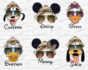 PNG personalizzato del regno animale, design personalizzato per il viaggio safari (download digitale)