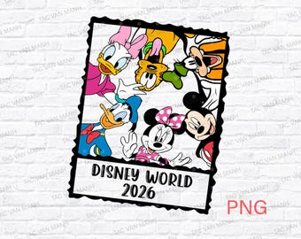 Retro Disneyworld 2026 Png, Walt Disney Mickey And Friends Digital Download