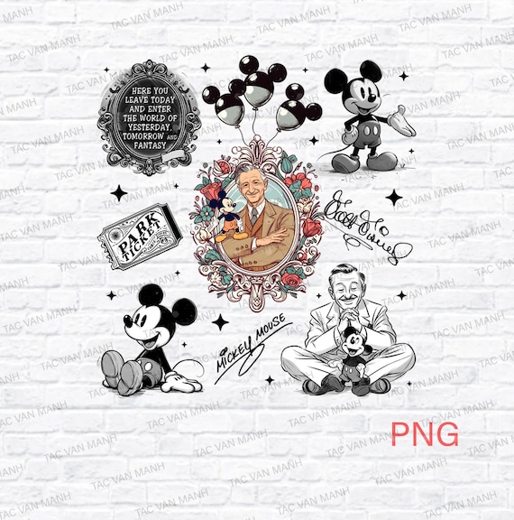 Disney Mickey Png, Walter White Disney Png, In memory of Walter Elias Disney Png, Here You Leave To Day, Park Ticket Png