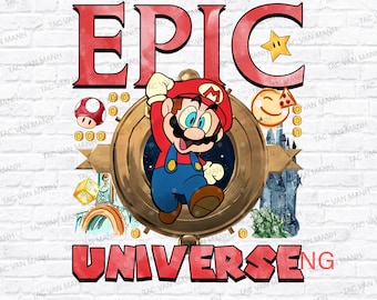 Epic Universe Mario PNG, download digitale