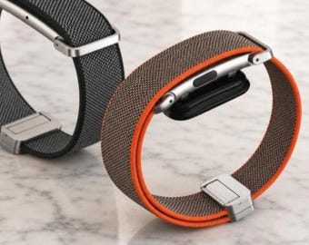 Fitbit Air Band, Braided Magnetic Loop Strap, Soft Stretch Nylon Sport Band for Women, Adjustable Google Fitbit Air Accessory, Gift for Her
