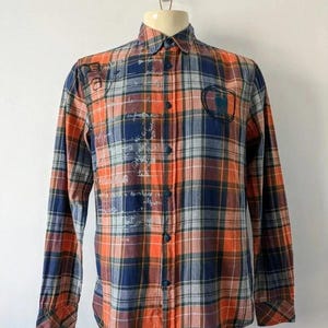 Vintage Langarm-Karohemd - Desigual - Größe M