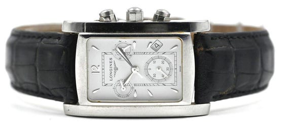 Longines DolceVita Chronograph Rectangular Steel … - image 2