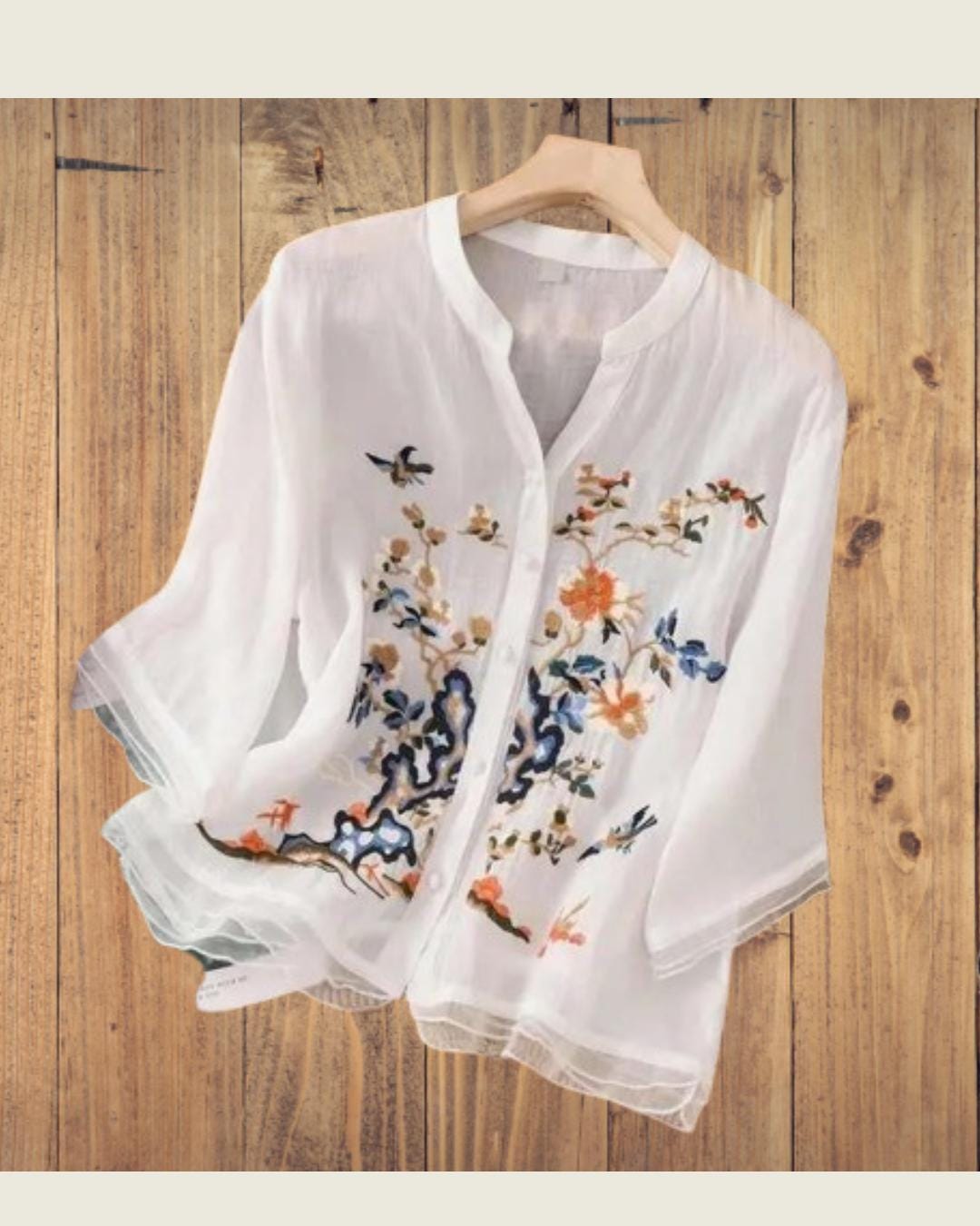 トップス used euro embroidery blouse Euro vintage embroidery white blouse | 7:3