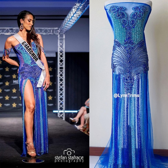 sapphire dress design Inspired Blue bead sparkly Rhinestone Applique Size Full Length Body Applique Bodice for mermaid wedding/evening gown US Size:8-custom size shop now 5 Spring Break Dresses Floral print Perfect for festive occasions