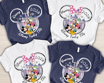 Custom Disney Family Trip Shirts 2026, Disney Birthday Trip Shirts, Disney Family Vacation Shirts, Custom Disney Name and Year Shirts