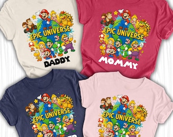 Camisetas de Epic Universe, Camisetas familiares personalizadas de Epic Universe 2026, Camisetas grupales de Epic Universe, Viaje de cumpleaños de Epic Universe, Viaje de Epic Universe