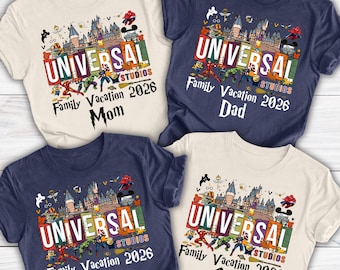 Universal Studios Shirts 2025, Custom Universal Studios Shirts, Universal Studios Family Vacation Shirts 2026, Universal Studios Group Shirt