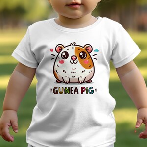 Cute Guinea Pig Illustration T-Shirt, Adorable Cartoon Animal Shirt, Fun Pet Lover Gift, Colorful and Whimsical Design Tee, Unisex Tshirt