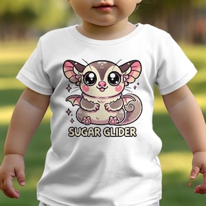 Cute Sugar Glider TShirt, Adorable Animal Lover Shirt, Kawaii Sugar Glider Tee, Cute Pet Lovers Gift, Fun Cartoon Animal TShirt