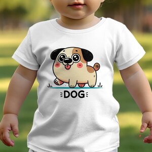 Cute Cartoon Dog T-Shirt, Funny Dog Lover Gift, Adorable Puppy Graphic Tee, Animal Print Shirt, Pet Owner Present, Cute Dog T-Shirt