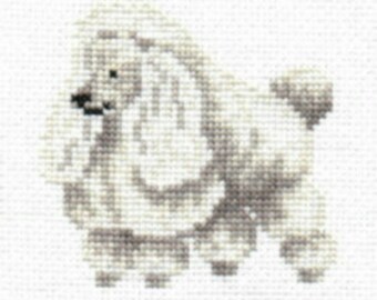 White Toy Poodle counted cross-stitch chart