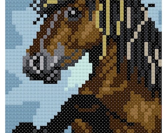 Wild Horse counted cross-stitch chart