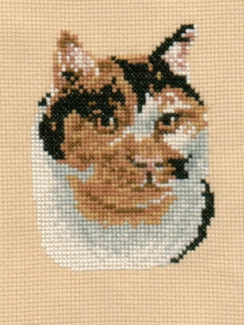 Calico Cat Cross Stitch Chart Etsy