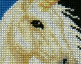 Ivory Unicorn counted cross-stitch chart