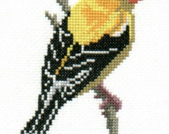 Goldfinch counted cross-stitch chart