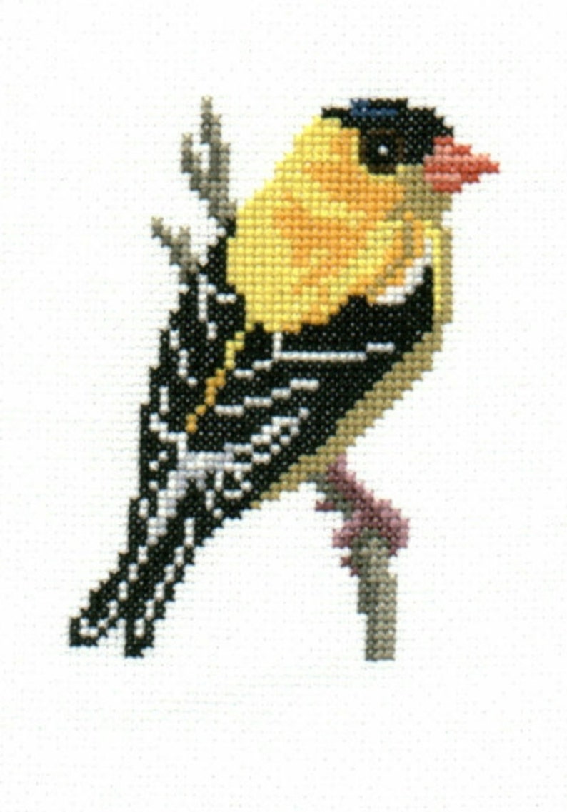 Goldfinch counted cross-stitch chart image 1