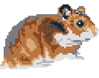 Hamster counted cross-stitch chart