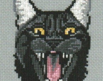 Black Cat counted cross-stitch chart