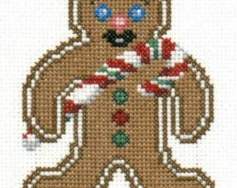 Gingerbread Boy counted cross-stitch chart