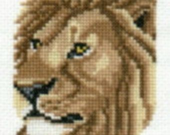 Lion counted cross-stitch chart
