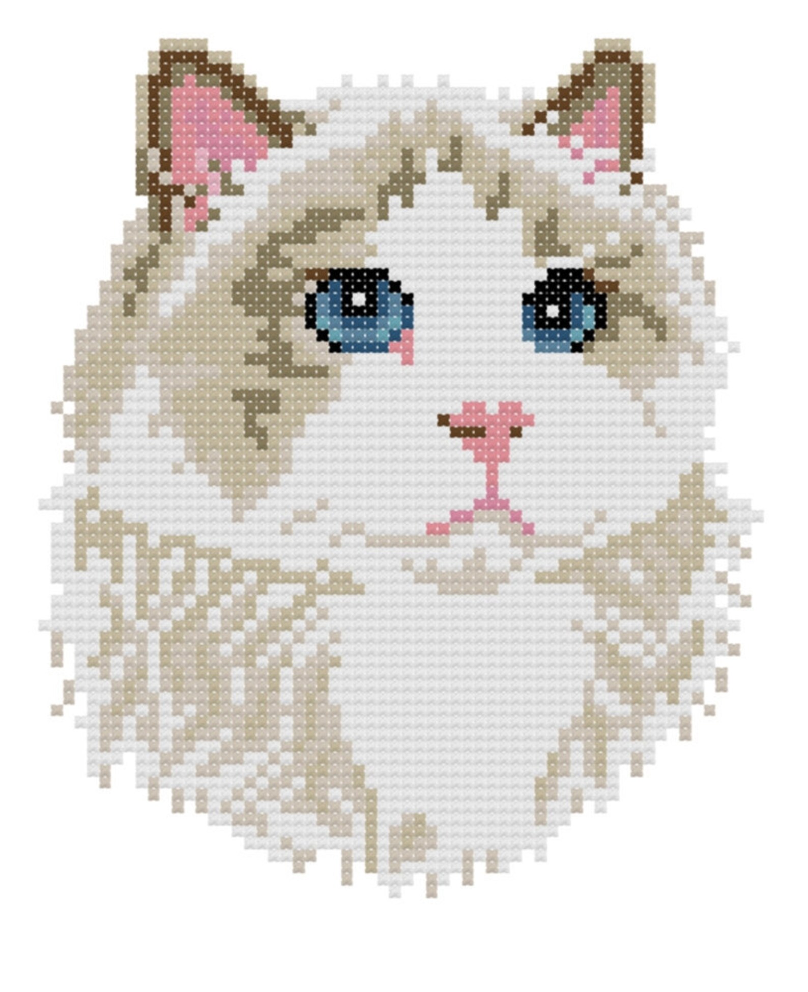 Ragdoll Counted Cross-stitch Chart - Etsy
