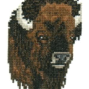 Bison counted cross-stitch chart