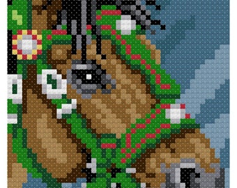 Belgian Horse counted cross-stitch chart