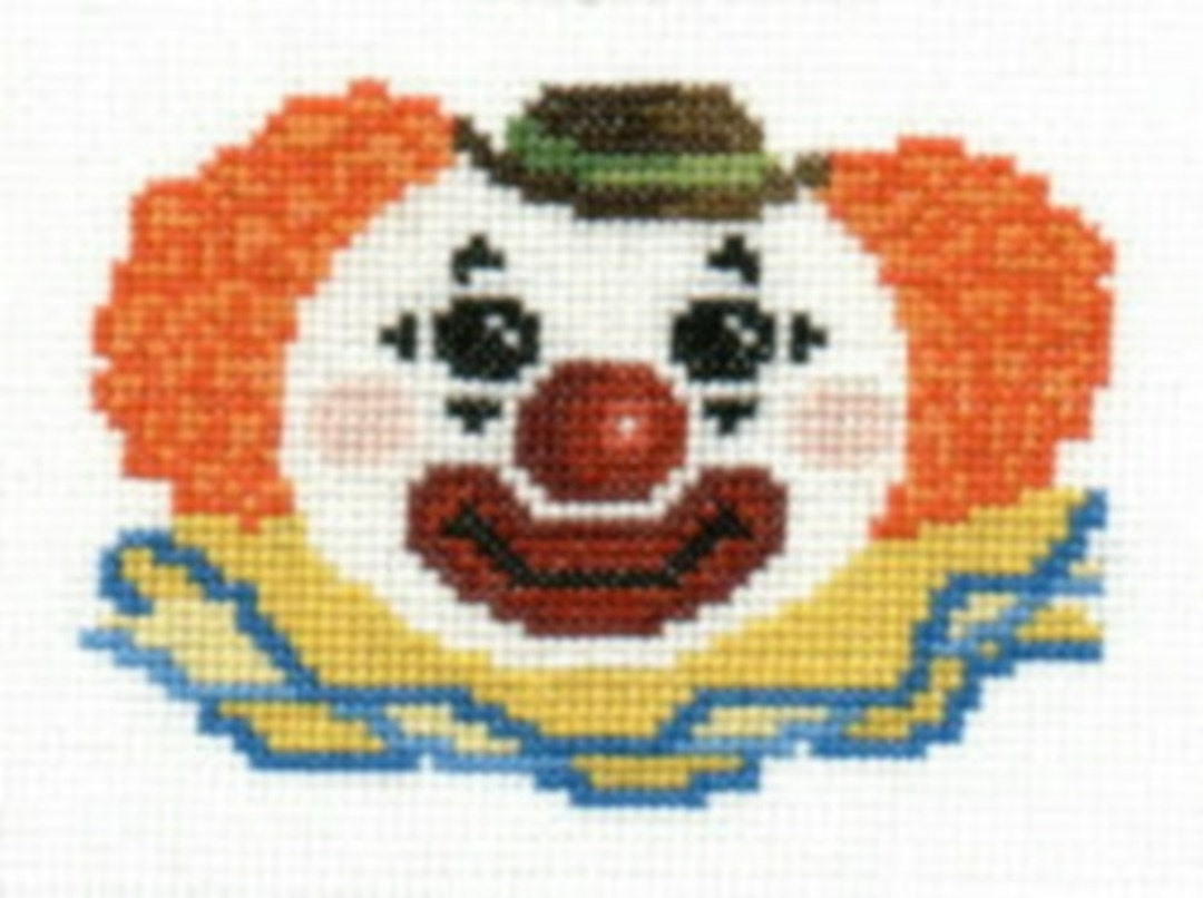 Happy Clown Counted Cross-stitch Chart - Etsy UK