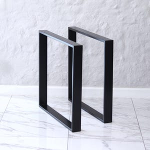 Industrielle Tischbeine aus Stahl (2er-Set): Bar, Kaffee, Essen, Schreibtisch, Sitzbank